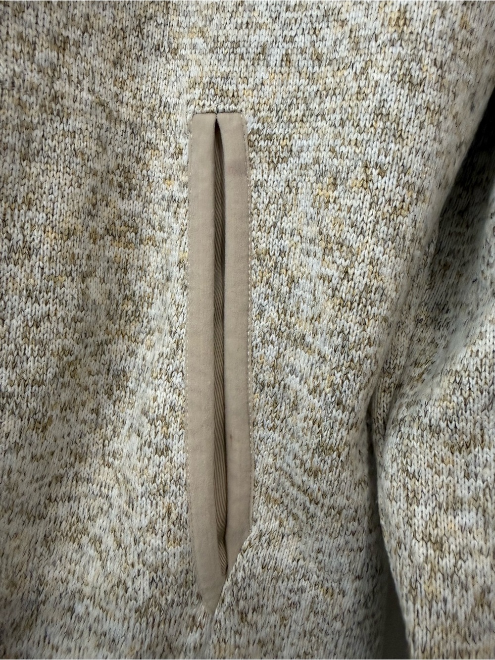 ZYIA Active XL Beige Heather Oversized Fleece Snap Neck Pullover Hoodie - Picture 5 of 5